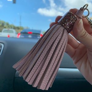 Kate Spade Glitter Cap Tassel Keychain!